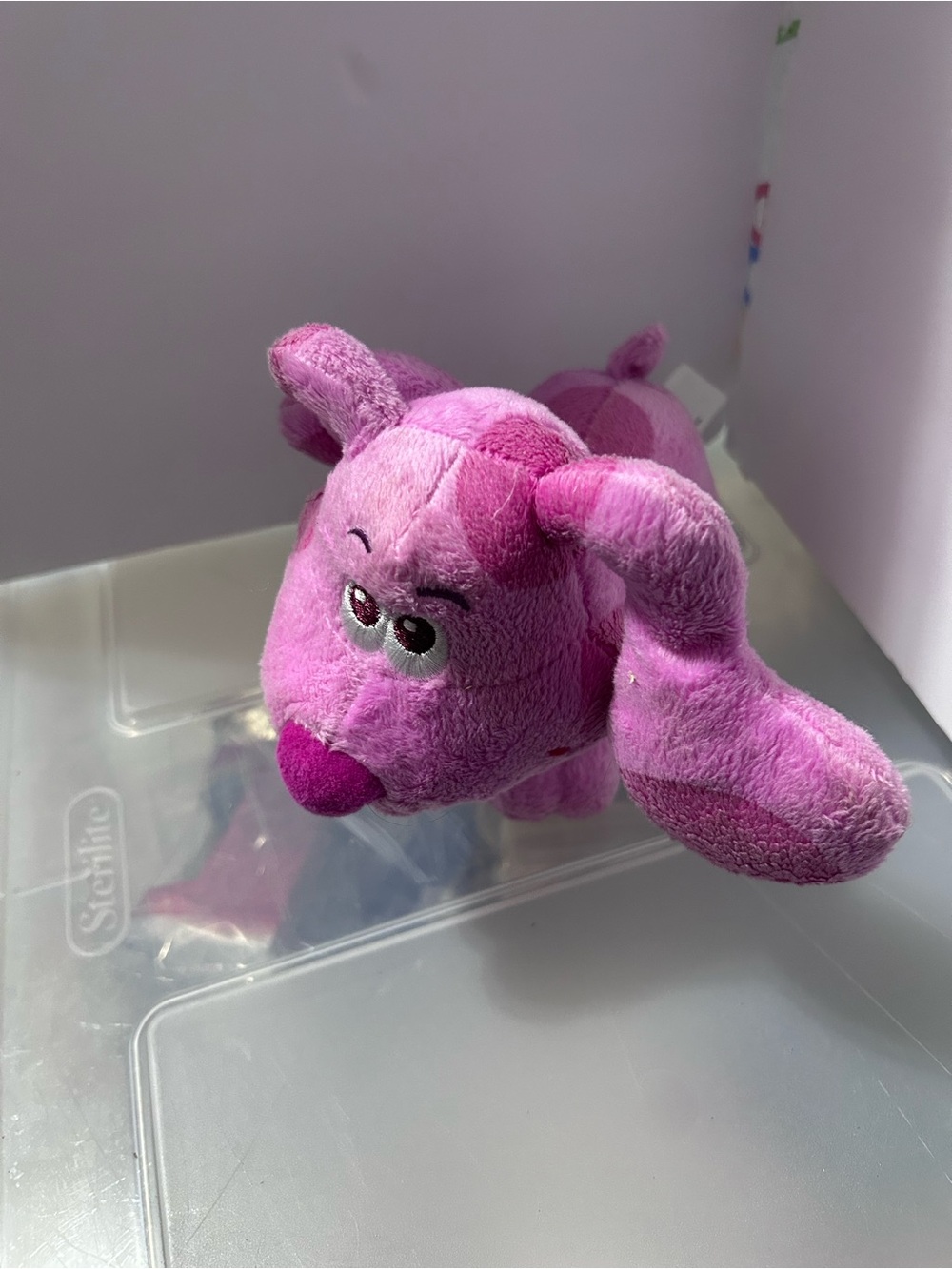 Nickelodeon Pink Plush Puppy Toy - Bright Pink Stuffed Dog